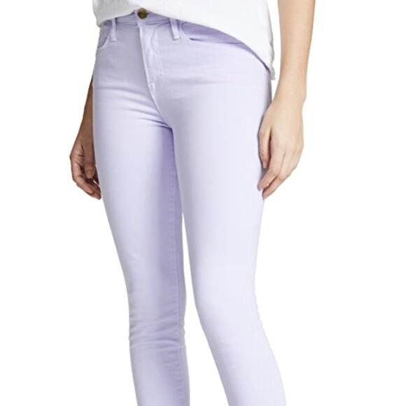 FRAME Le High Skinny Raw Edge Jeans Lavender 26 - Picture 2 of 12